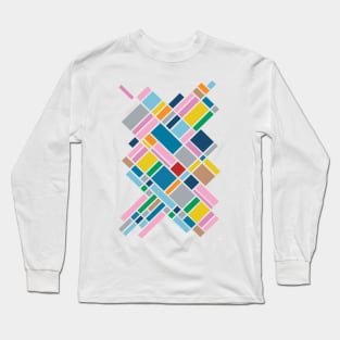 Map White Outline 45 Long Sleeve T-Shirt